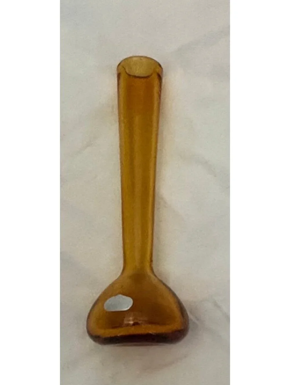 1970s vintage rainbow glass Handblown amberina glass rose bud vase box AI